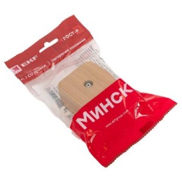 Розетка телевизионная TV 1-м ОП Минск 5-862МГц 75Ом свет. дерево EKF EGA00-027-30