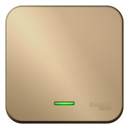 Выключатель 1-кл. ОП Blanca 10А IP20 (сх. 1) 250В с подсветкой с изолир. пластиной титан SE BLNVA101