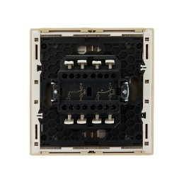 Выключатель проходной 2-кл. СП FORTE&PIANO 10А FP408 с индикацией ваниль IEK FP-V22-1-10-1-K10