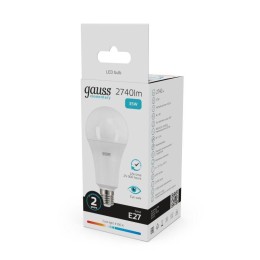 Лампа светодиодная Elementary 35Вт A67 грушевидная 4100К нейтр. бел. E27 2740лм GAUSS 70225