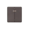 Выключатель 2-кл. СП ROUND MIELE 10А с подсветкой титан Kranz KR-78-0714-2