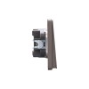Выключатель 2-кл. СП ROUND MIELE 10А с подсветкой титан Kranz KR-78-0714-2