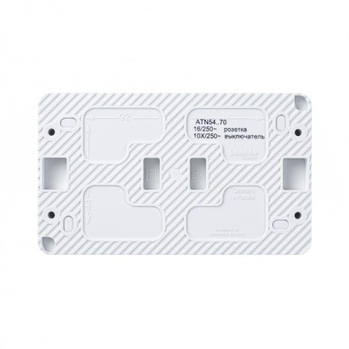 Блок ОП AtlasDesign Profi54 (розетка 16А 250В с заземл. защ. шторки + 1-кл. выкл. 10А) IP54 бел. SE