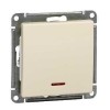 Выключатель 1-кл. СП W59 10А IP20 10AX с подсветкой механизм сл. кость SE VS110-153-2-86