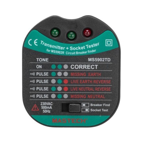 Тестер розеток детектор автоматов MS5902RTD Mastech 13-1262