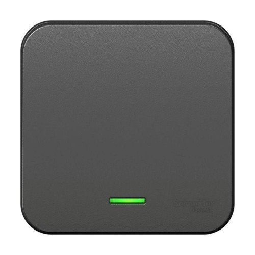Выключатель 1-кл. ОП Blanca 10А IP20 (сх. 1) 250В с подсветкой с изолир. пластиной антрацит SE BLNVA