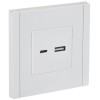 Розетка USB A+C 3.1А FORTE&PIANO FP250 бел. IEK FP-U22-D31-K01