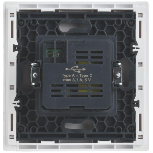Розетка USB A+C 3.1А FORTE&PIANO FP250 бел. IEK FP-U22-D31-K01