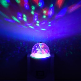 Светильник розеточный MOOD 3Вт диско с фиксированной проекцией бел. GAUSS DIY0041