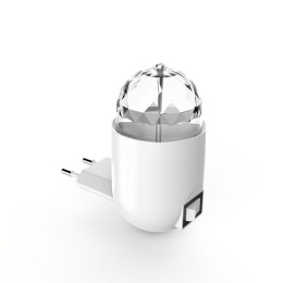 Светильник розеточный MOOD 3Вт диско с фиксированной проекцией бел. GAUSS DIY0041