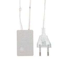 Гирлянда светодиодная "Бахрома" со снежинками 2.4х0.9м 150LED бел. 7.5Вт 230В IP20 с контроллером 8