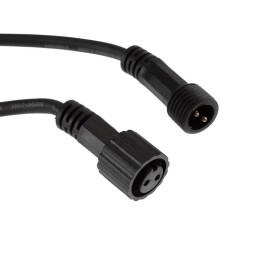 Коннектор с проводами папа-мама 2 pin черн. каучук Neon-Night 315-436