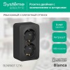 Розетка 2-м ОП Blanca 16А IP20 250В с заземл. защ. шторки с изолир. пластиной антрацит SE BLNRA01121