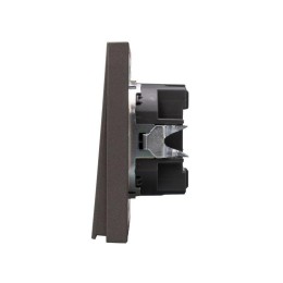 Выключатель 1-кл. СП STRONG MIELE 10А возвратный графит Kranz KR-78-0712-6