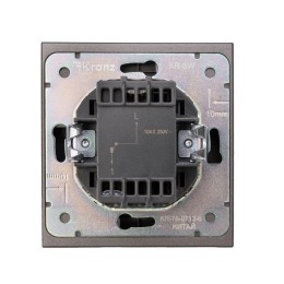 Выключатель 1-кл. СП STRONG MIELE 10А возвратный графит Kranz KR-78-0712-6