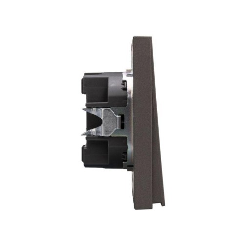 Выключатель 1-кл. СП STRONG MIELE 10А возвратный графит Kranz KR-78-0712-6