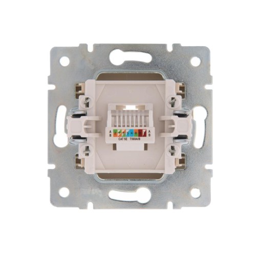 Розетка компьютерная 1-м СП Karina RJ45 механизм крем. LEZARD 707-0388-139