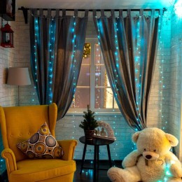 Гирлянда светодиодная "Роса "Светодиодный дождь" 3х3м 12Вт IP20 USB+пульт управления Neon-Night 315-