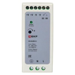Блок питания на DIN-рейку 60Вт 220В AC/24В DC постоянного тока EKF DR-M-60W-24