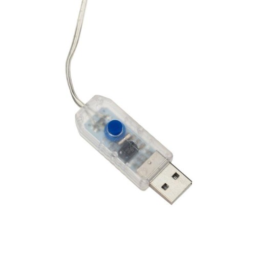 Гирлянда светодиодная "Роса "Светодиодный дождь" 6х3м LED тепл. бел. 24Вт IP20 USB+пульт управления