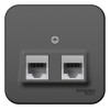 Розетка компьютерная + телефонная 2-м ОП Blanca RJ45 кат.5E + RJ11 с изолир. пластиной антрацит SE B