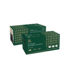 Гирлянда светодиодная "Роса "Светодиодный дождь" 3х2м LED тепл. бел. 12Вт IP20 USB+пульт управления