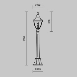 Светильник Rivoli 1х60Вт E27 IP44 ландшафтный Maytoni O026FL-01B