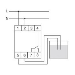 Реле уровня PZ-828 (одноуровневый монтаж на DIN-рейке 35мм 230В AC 16А 1перкл. IP20) F&F EA08.001.00