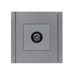 Розетка TV оконечная FORTE&PIANO FP528 сталь IEK FP-A10-O-K46