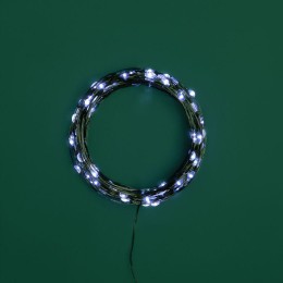 Гирлянда "Роса" 20м 200LED бел. IP20 230В с контроллером провод зел. Neon-Night 303-265