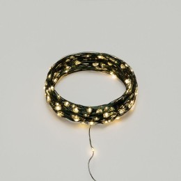 Гирлянда светодиодная "Роса" 20м 200LED тепл. бел. IP20 с контроллером провод зел. Neon-Night 303-26