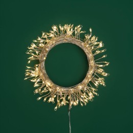 Гирлянда светодиодная "Роса "Фейерверк" 10м 250LED тепл. бел. 7.2Вт IP20 с контроллером на катушке N