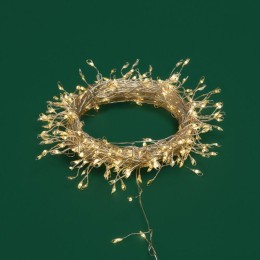 Гирлянда светодиодная "Роса "Фейерверк" 10м 250LED тепл. бел. 7.2Вт IP20 с контроллером на катушке N