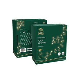 Гирлянда светодиодная "Роса "Фейерверк" 10м 250LED тепл. бел. 7.2Вт IP20 с контроллером на катушке N