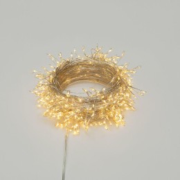Гирлянда светодиодная "Роса "Фейерверк" 20м 500LED тепл. бел. 7.2Вт IP20 с контроллером на катушке N