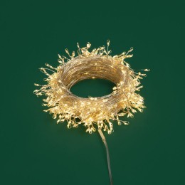 Гирлянда светодиодная "Роса "Фейерверк" 20м 500LED тепл. бел. 7.2Вт IP20 с контроллером на катушке N