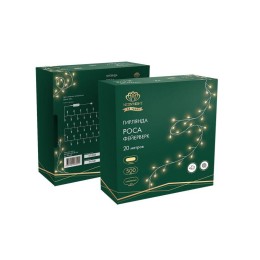 Гирлянда светодиодная "Роса "Фейерверк" 20м 500LED тепл. бел. 7.2Вт IP20 с контроллером на катушке N