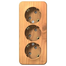 Розетка 3-м ОП Blanca 16А IP20 250В с заземл. без защ. шторок с изолир. пластиной ясень SE BLNRA0103