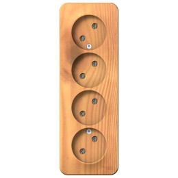 Розетка 4-м ОП Blanca 16А IP20 250В без заземл. без защ. шторок с изолир. пластиной ясень SE BLNRA00