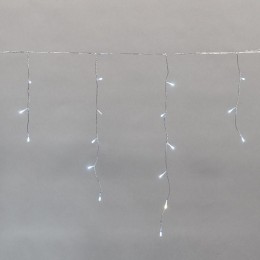 Гирлянда светодиодная "Айсикл" (бахрома) 5х0.6м 112LED бел. 3.4Вт 230В IP44 эффект мерцания провод п