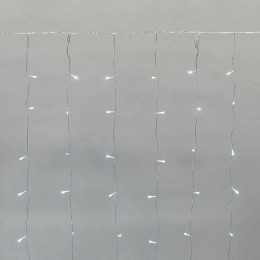 Гирлянда светодиодная "Светодиодный Дождь" 2х1.5м 150LED бел. 5.1Вт 230В IP44 эффект мерцания прозр.