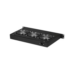 Полка вентиляторная 19дюйм 1U 3 вентилятора Г260мм без шнура питания черн. TLK TLK-VP3-BK