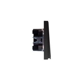 Выключатель проходной (переключатель) 1-кл. СП STRONG MIELE 10А графит Kranz KR-78-0708-6
