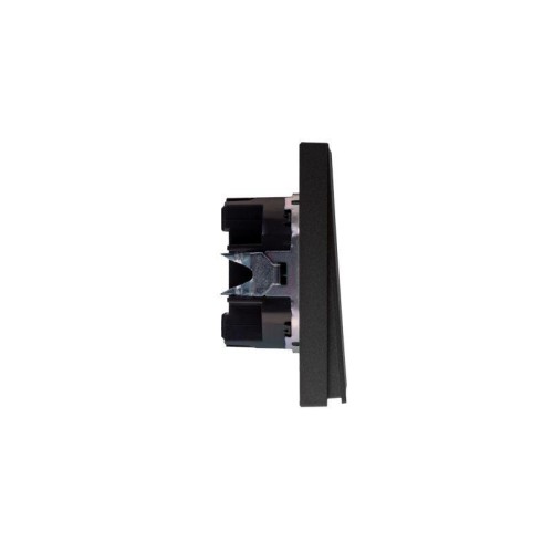 Выключатель проходной (переключатель) 1-кл. СП STRONG MIELE 10А графит Kranz KR-78-0708-6