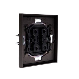 Выключатель проходной (переключатель) 1-кл. СП STRONG MIELE 10А графит Kranz KR-78-0708-6