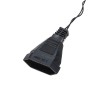 Гирлянда светодиодная "Мультишарики" 20м d15мм 200LED мульти (RG/RB) 11Вт 230В IP44 мигание провод з