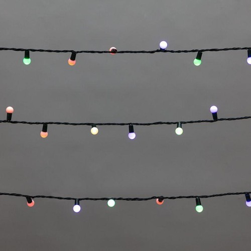 Гирлянда светодиодная "Мультишарики" 20м d15мм 200LED мульти (RG/RB) 11Вт 230В IP44 мигание провод з