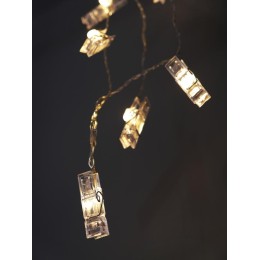 Гирлянда "Прищепки" ILD-10WW-BO-PN 10LED тепл. бел. 1.8м IP20 (2хАА не в компл.) SHLights 4690601047