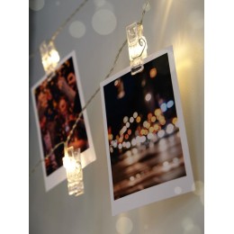 Гирлянда "Прищепки" ILD-10WW-BO-PN 10LED тепл. бел. 1.8м IP20 (2хАА не в компл.) SHLights 4690601047