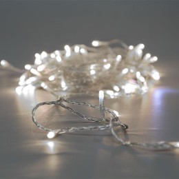 Гирлянда светодиодная "Нить" 10м 75LED бел. 1.7Вт 230В IP44 эффект мерцания провод прозр. Neon-Night